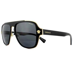 Versace Sunglasses VE2199 100281 Black Grey Polarized