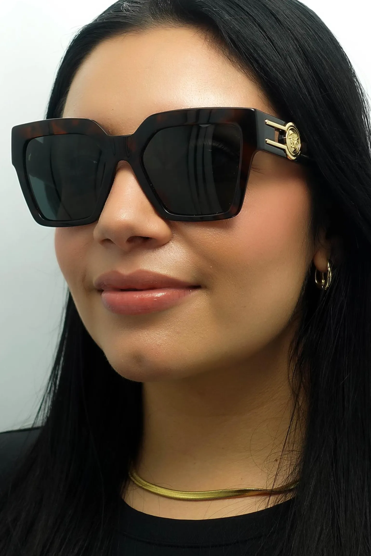 Versace Sunglasses VE4458 542987 Dark Havana Dark Grey
