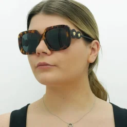 Versace Sunglasses VE4434 511987 Light Havana Dark Grey