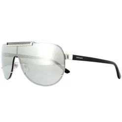 Versace Sunglasses VE2140 10006G Silver Light Grey Silver Mirror