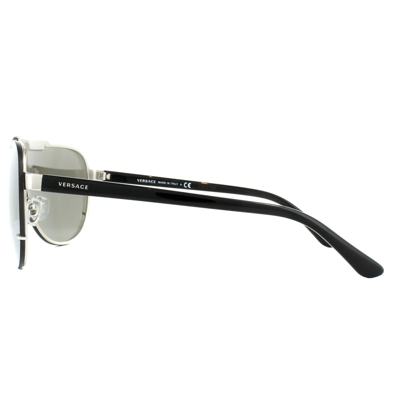 Versace Sunglasses VE2140 10006G Silver Light Grey Silver Mirror