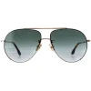Victoria Beckham Sunglasses VB213S 700 Gold Green Gradient