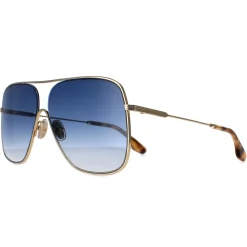 Victoria Beckham Sunglasses VB132S 706 Gold Teal Blue Gradient