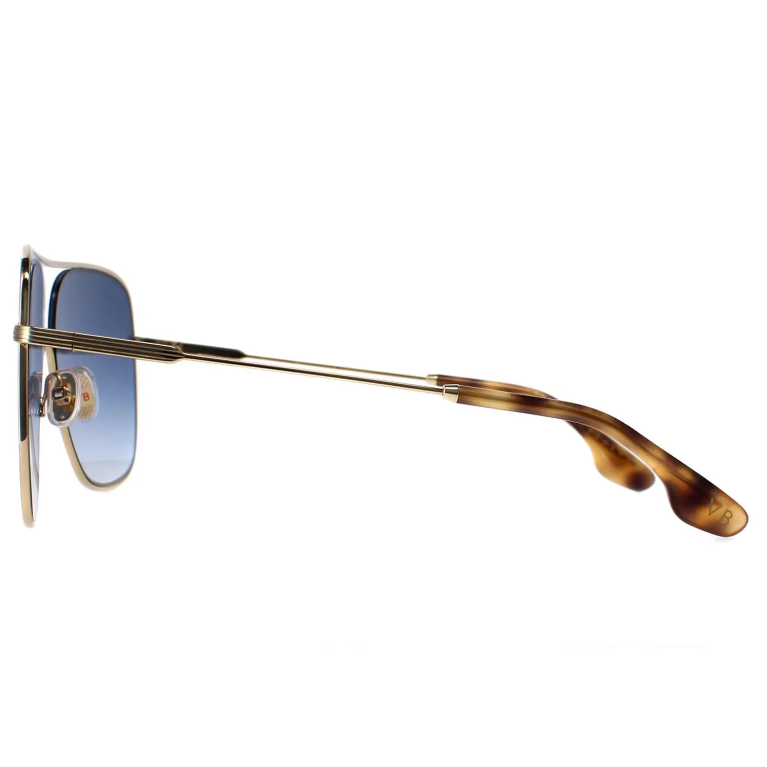 Victoria Beckham Sunglasses VB132S 706 Gold Teal Blue Gradient